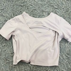 Pink lululemon crop top